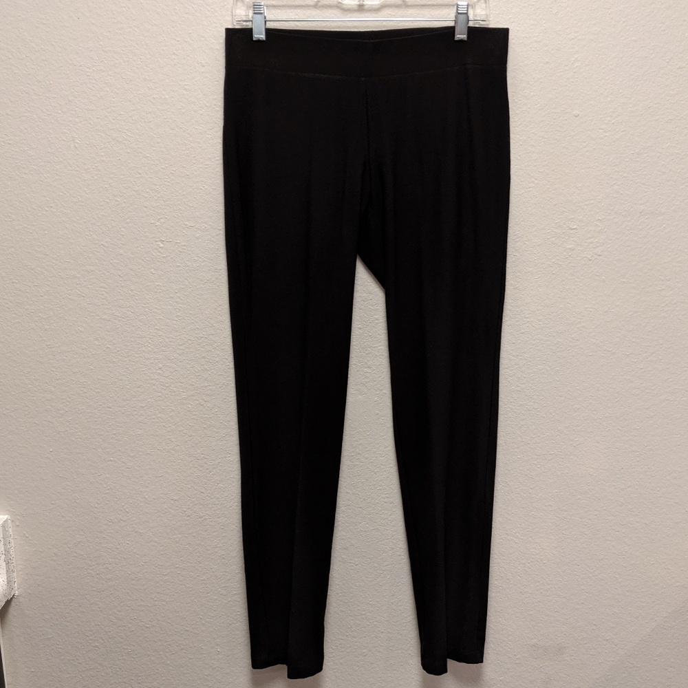Eileen Fisher Black slim ankle stretch pants